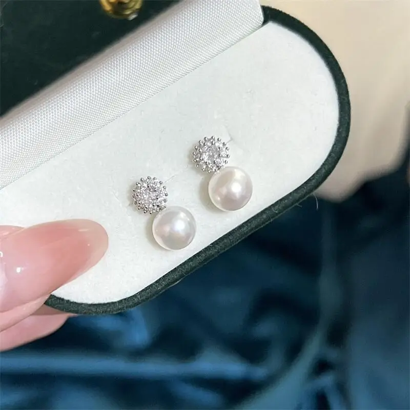 New Freshwater Pearl Earrings S925 Silver Needle Anti-Sensitive All-Match — feature 7