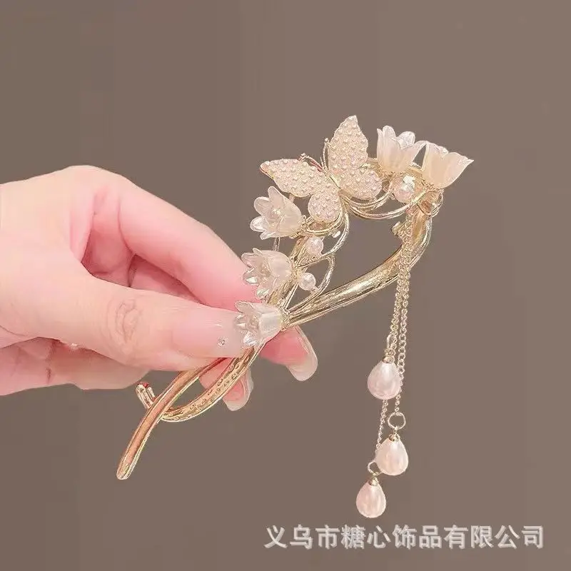 Orchid Twist Hairpin Clip for Women - Image 3