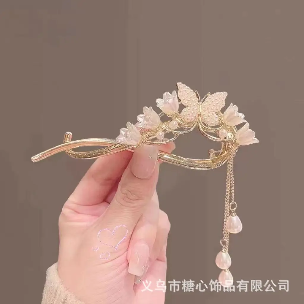 Orchid Twist Hairpin Clip for Women - Image 5