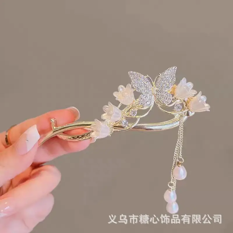 Orchid Twist Hairpin Clip for Women - Image 6