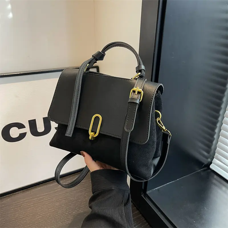 Black Retro Classic Shoulder Bag for Women - Image 8