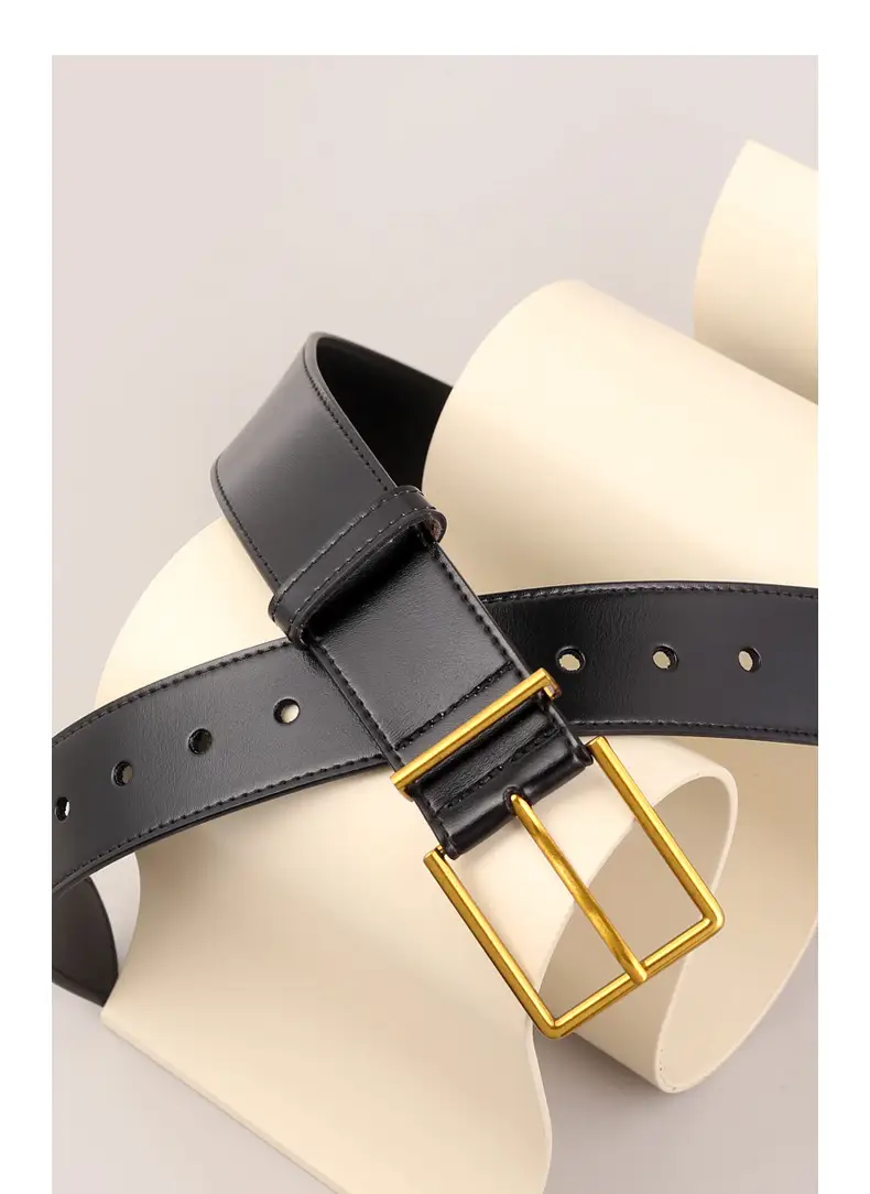 Black Square Buckle Belt for Women Wholesale — feature 36