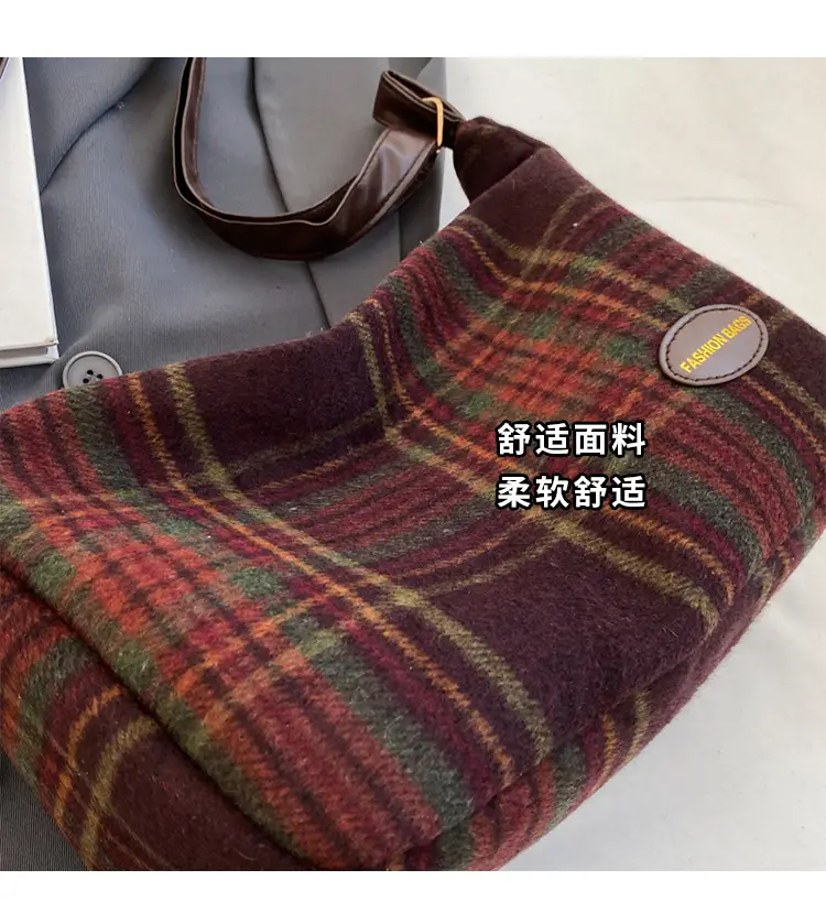 Women Plaid Shoulder Bag Winter Commute 2023 — feature 5