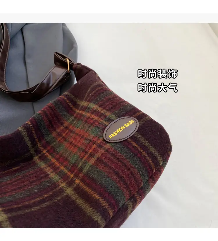 Women Plaid Shoulder Bag Winter Commute 2023 — feature 6