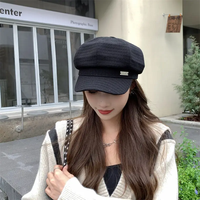 Women's Korean Style Octagonal Duck Tupper Hat - Image 5