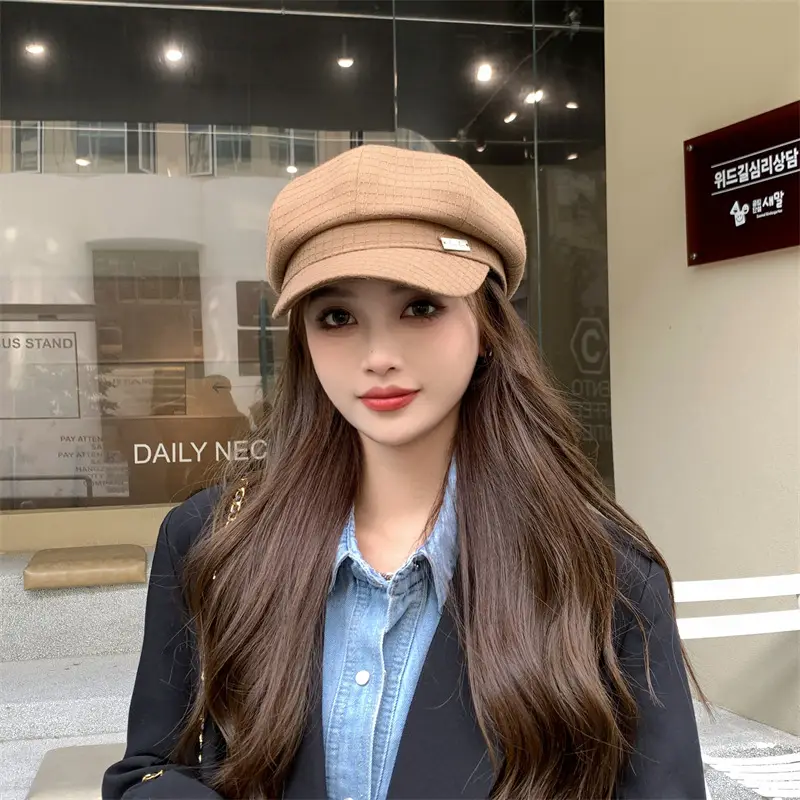 Women's Korean Style Octagonal Duck Tupper Hat - Image 6