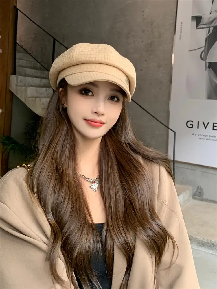Women's Korean Style Octagonal Duck Tupper Hat — feature 11