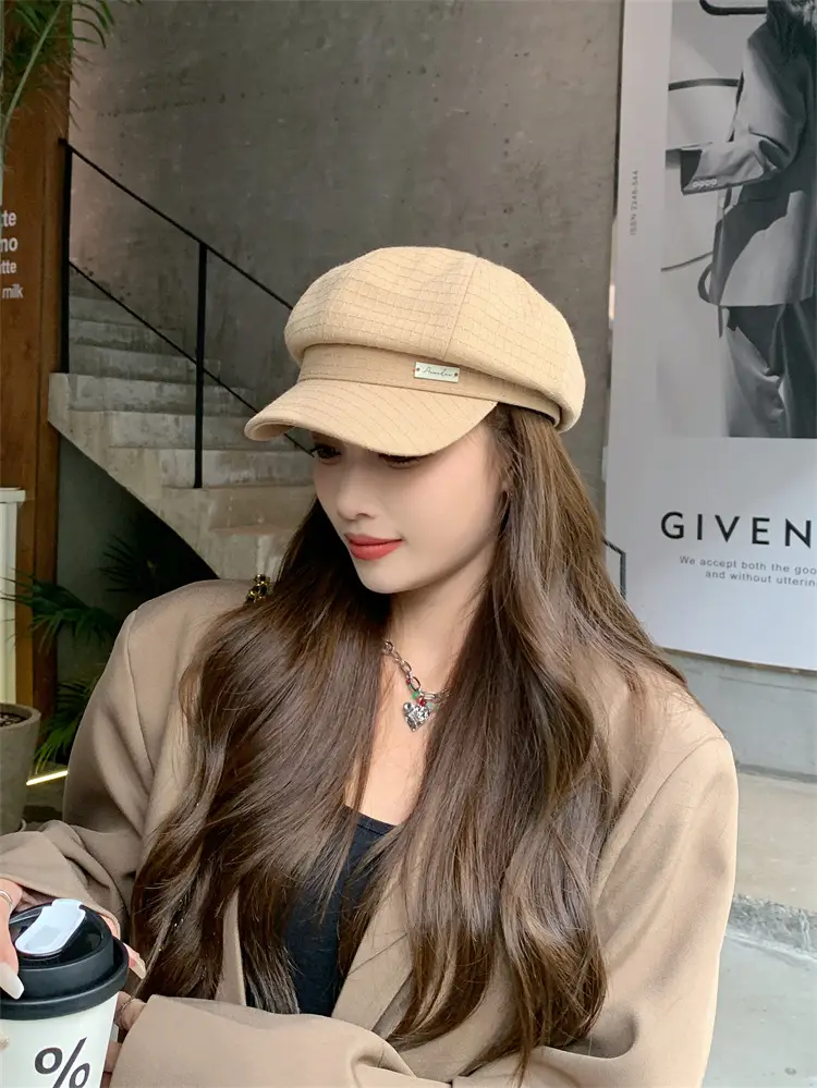 Women's Korean Style Octagonal Duck Tupper Hat — feature 14