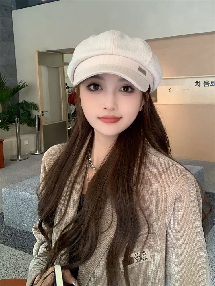 Women's Korean Style Octagonal Duck Tupper Hat — feature 18