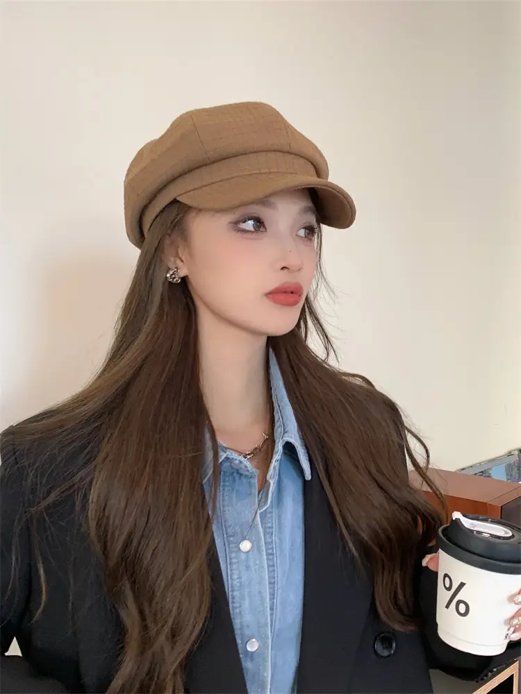 Women's Korean Style Octagonal Duck Tupper Hat — feature 5