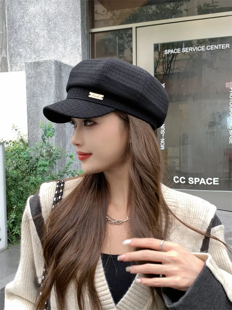 Women's Korean Style Octagonal Duck Tupper Hat — feature 7