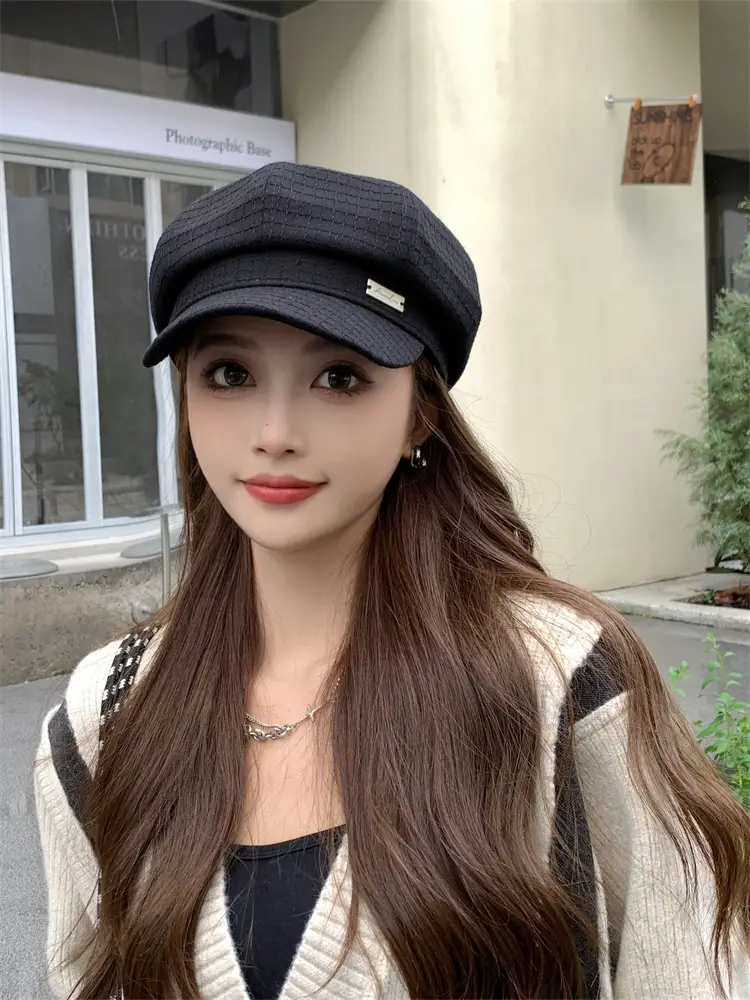 Women's Korean Style Octagonal Duck Tupper Hat — feature 8