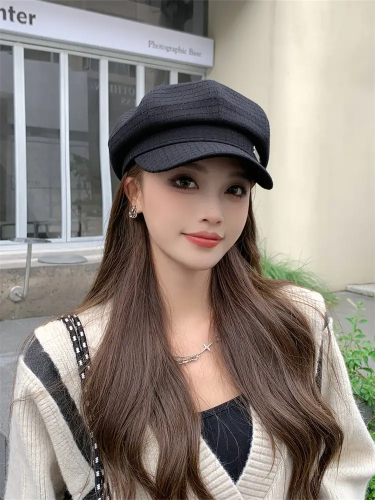 Women's Korean Style Octagonal Duck Tupper Hat — feature 9