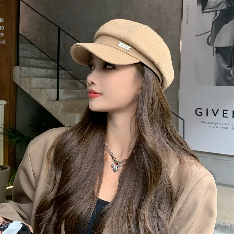 Women's Korean Style Octagonal Duck Tupper Hat - Image 3