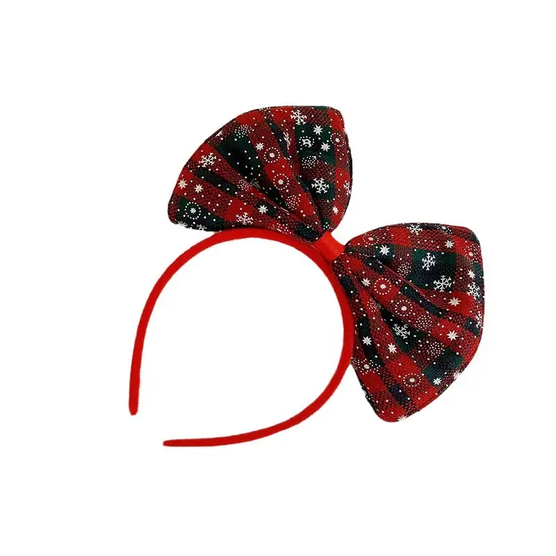 Christmas Antler Hairbands with Big Bow Decor - Image 12