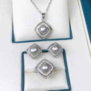 18K Gold-Filled Pearl Set Three-Piece 8-9mm - Image 10