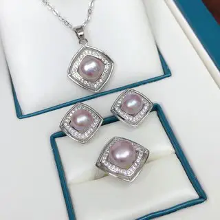 18K Gold-Filled Pearl Set Three-Piece 8-9mm - Image 8