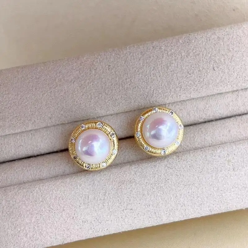 Freshwater Pearl French Retro Seiko Earrings S925 Silver - Image 2