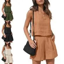 Women Wide Leg Pants Elastic Belt Summer Casual — feature 21