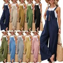 Women Wide Leg Pants Elastic Belt Summer Casual — feature 25