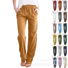 Women Wide Leg Pants Elastic Belt Summer Casual — feature 27