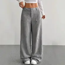 Women Wide Leg Pants Elastic Belt Summer Casual — feature 4