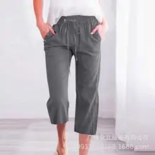 Women Wide Leg Pants Elastic Belt Summer Casual — feature 41