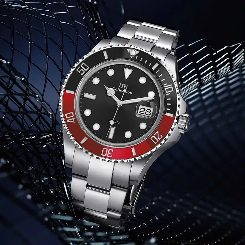 IIK Golden Steel Belt Waterproof Ghost Watch for Men - Image 25