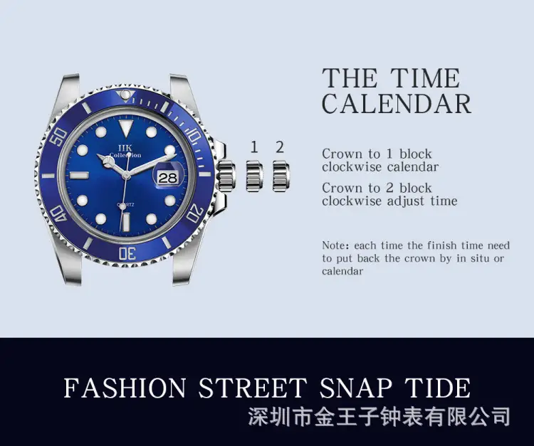 IIK Golden Steel Belt Waterproof Ghost Watch for Men — feature 5