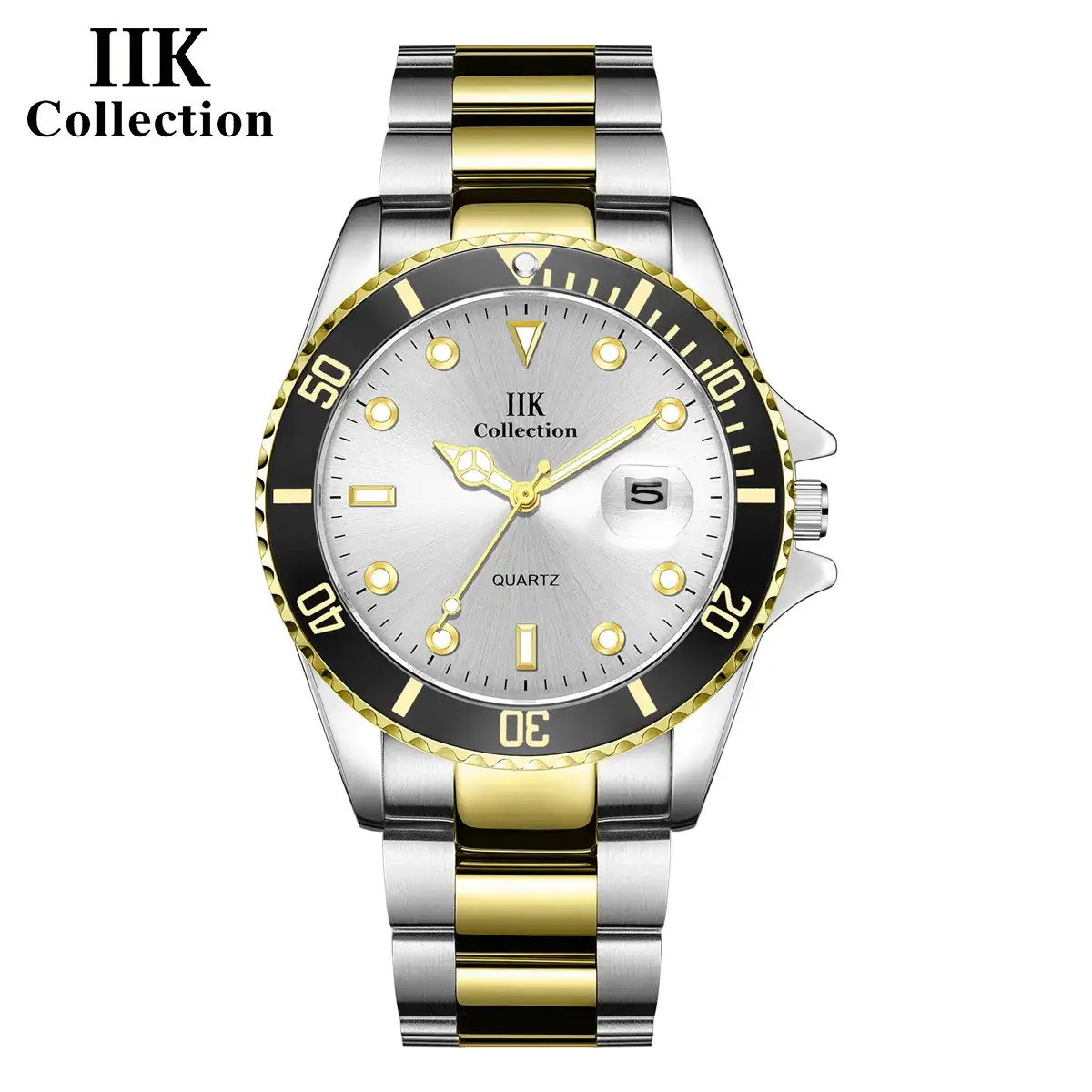 IIK Golden Steel Belt Waterproof Ghost Watch for Men - Image 11