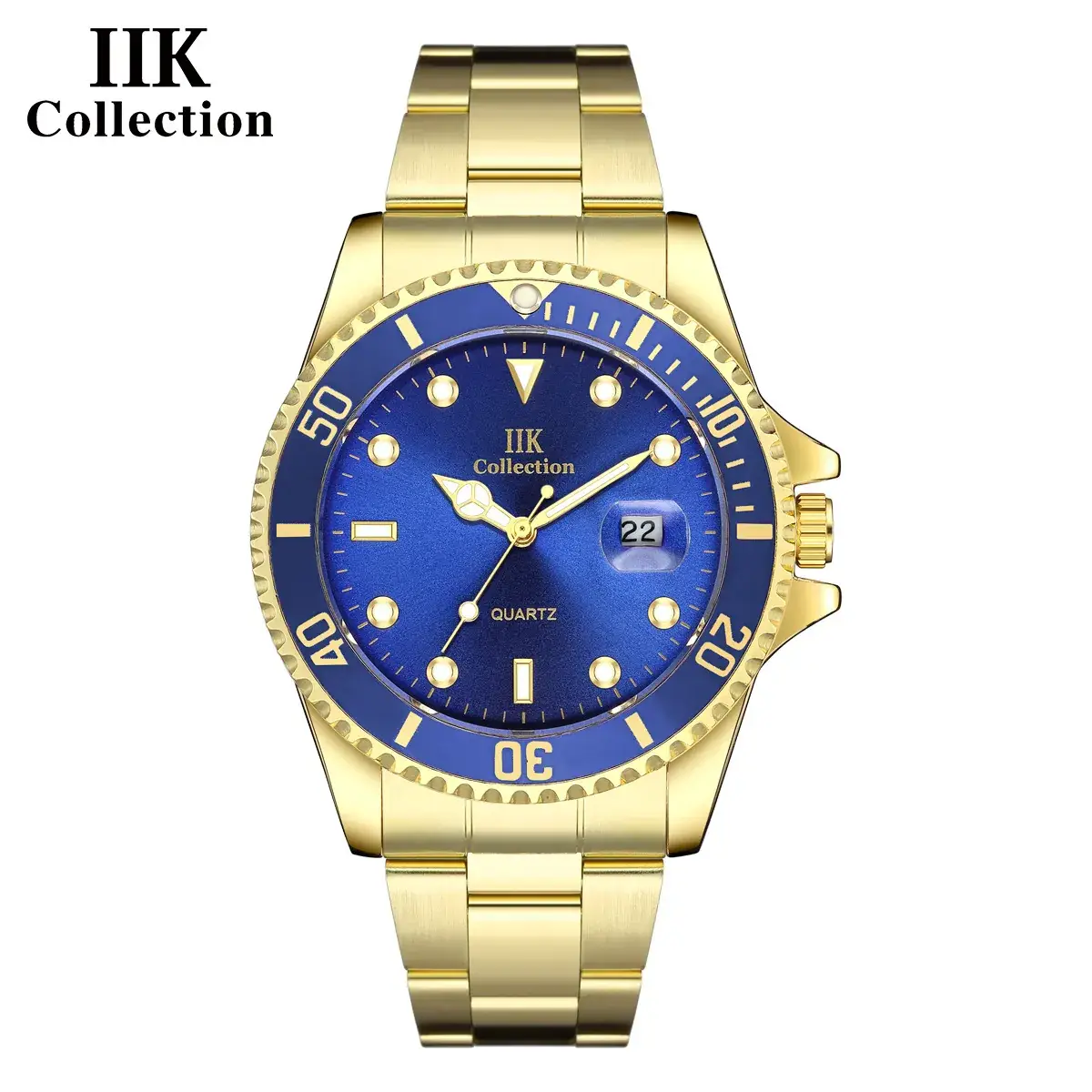 IIK Golden Steel Belt Waterproof Ghost Watch for Men - Image 18