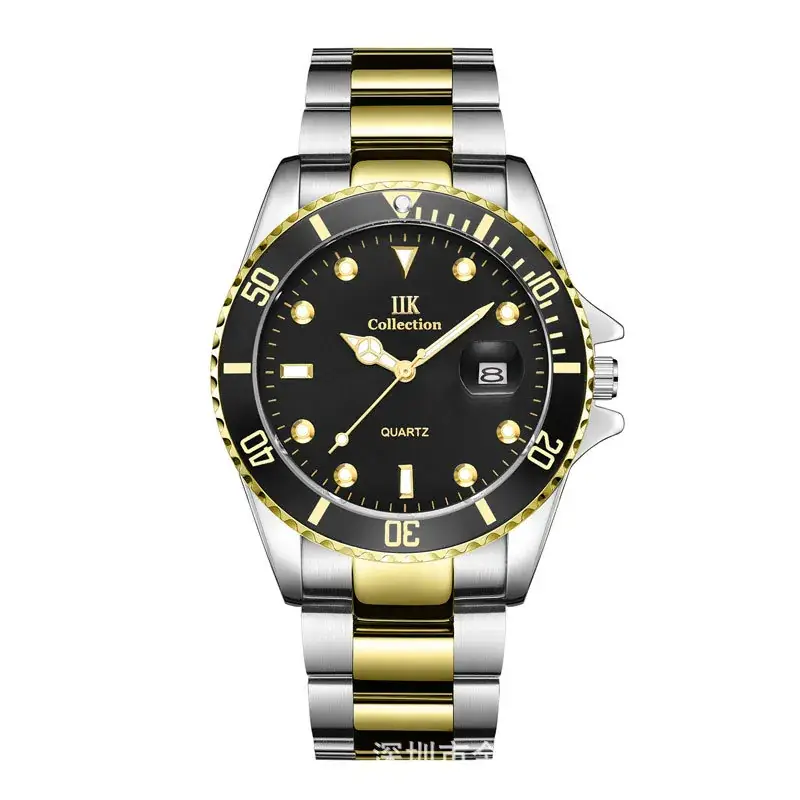 IIK Golden Steel Belt Waterproof Ghost Watch for Men - Image 6