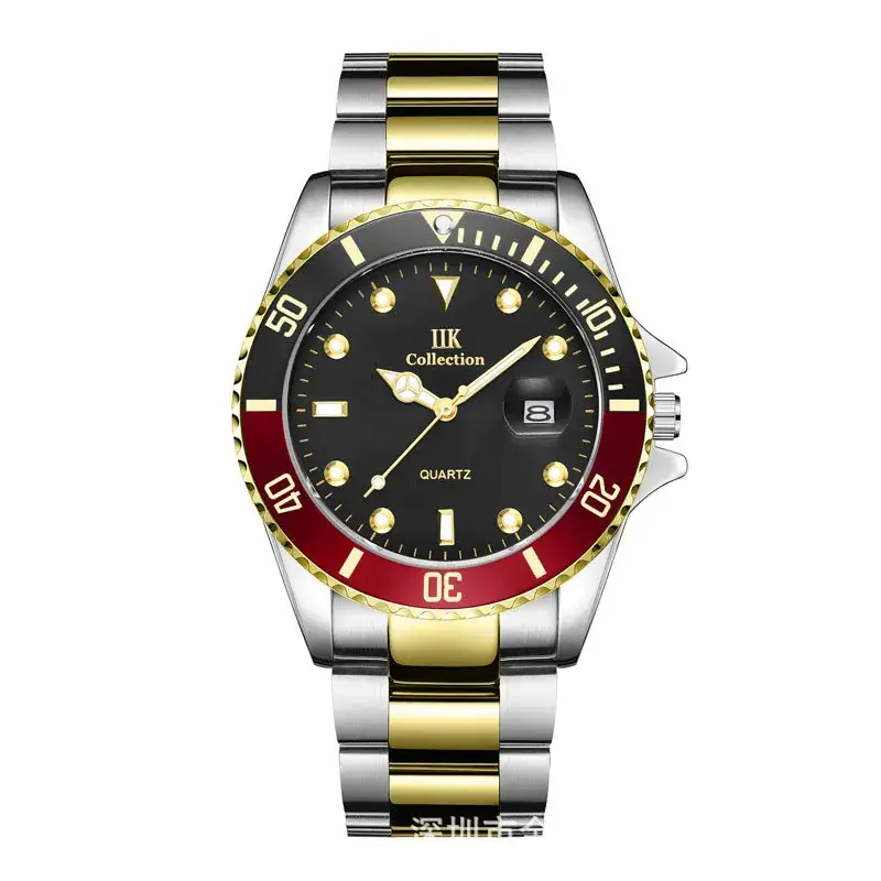 IIK Golden Steel Belt Waterproof Ghost Watch for Men - Image 9