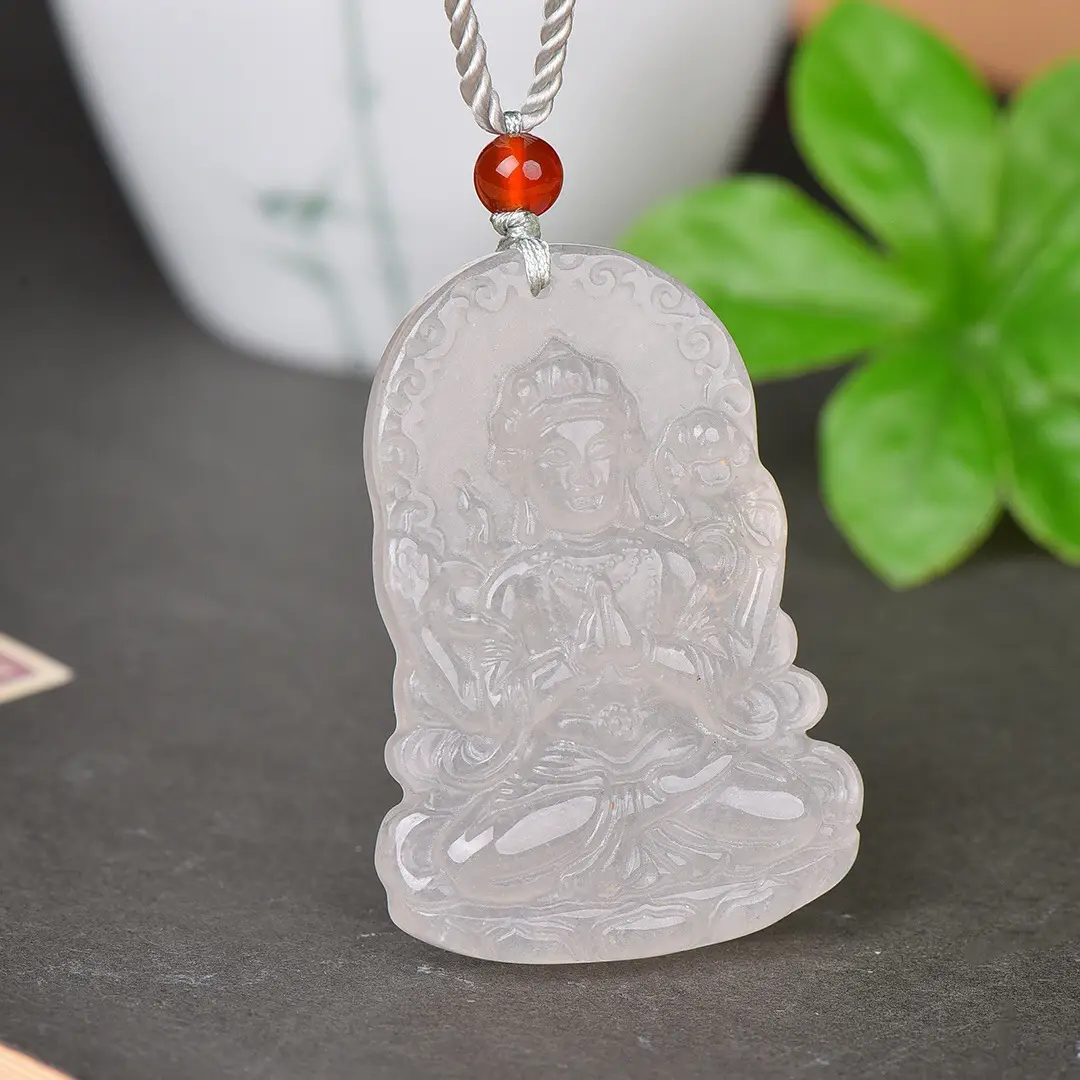 Exquisite Gold Silk Jade "Four Arm Guanyin" Pendant - Image 2