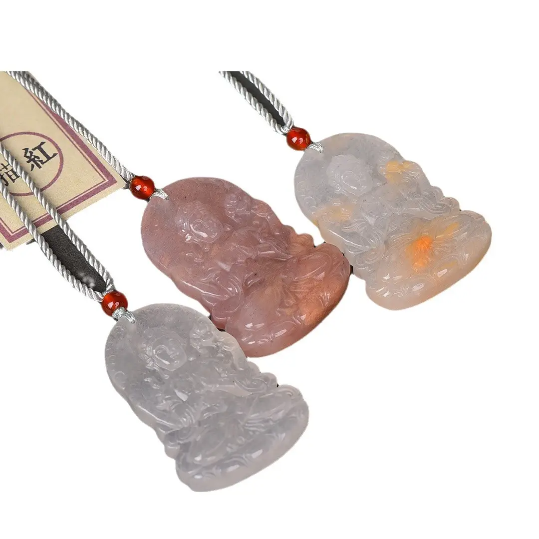 Exquisite Gold Silk Jade "Four Arm Guanyin" Pendant - Image 5
