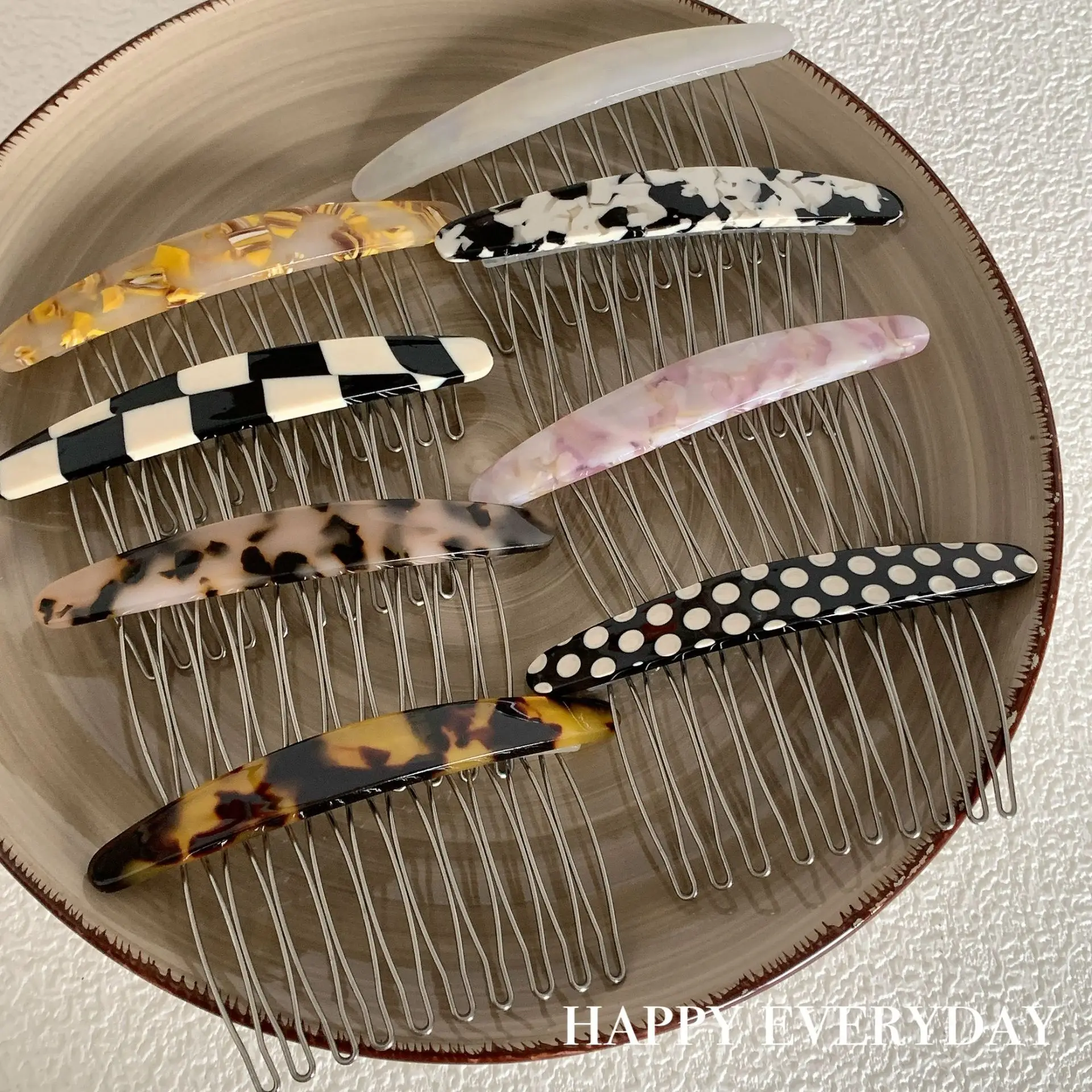 South Korea New Elegant Plaid Bangs Hairpin - Image 12