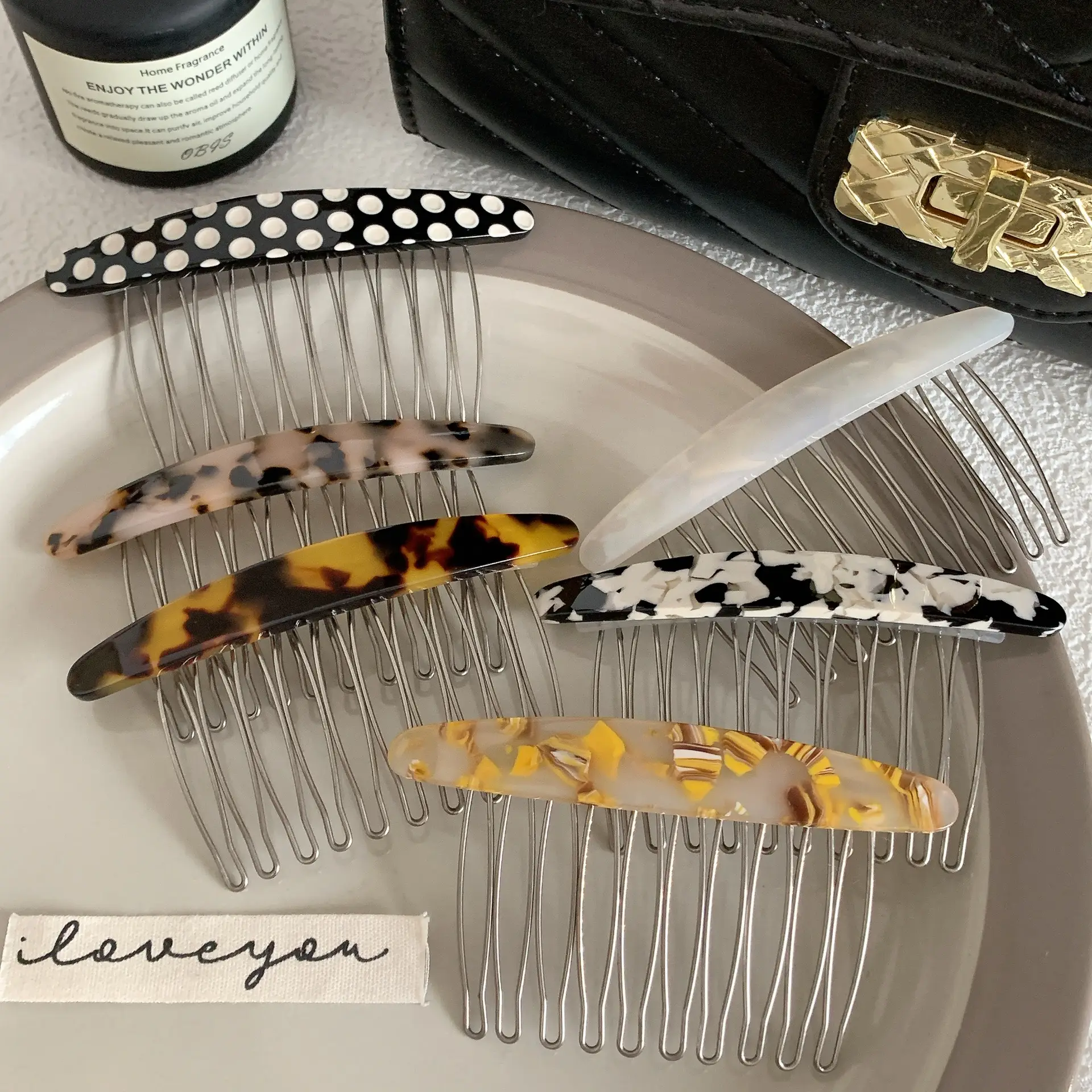 South Korea New Elegant Plaid Bangs Hairpin — feature 15
