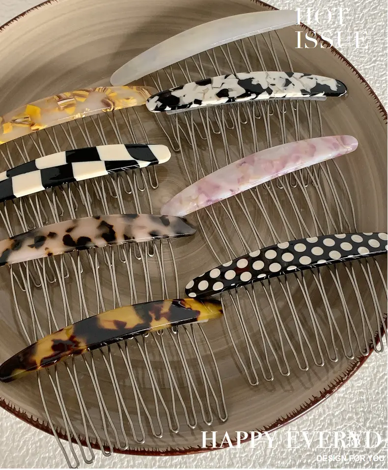 South Korea New Elegant Plaid Bangs Hairpin — feature 3
