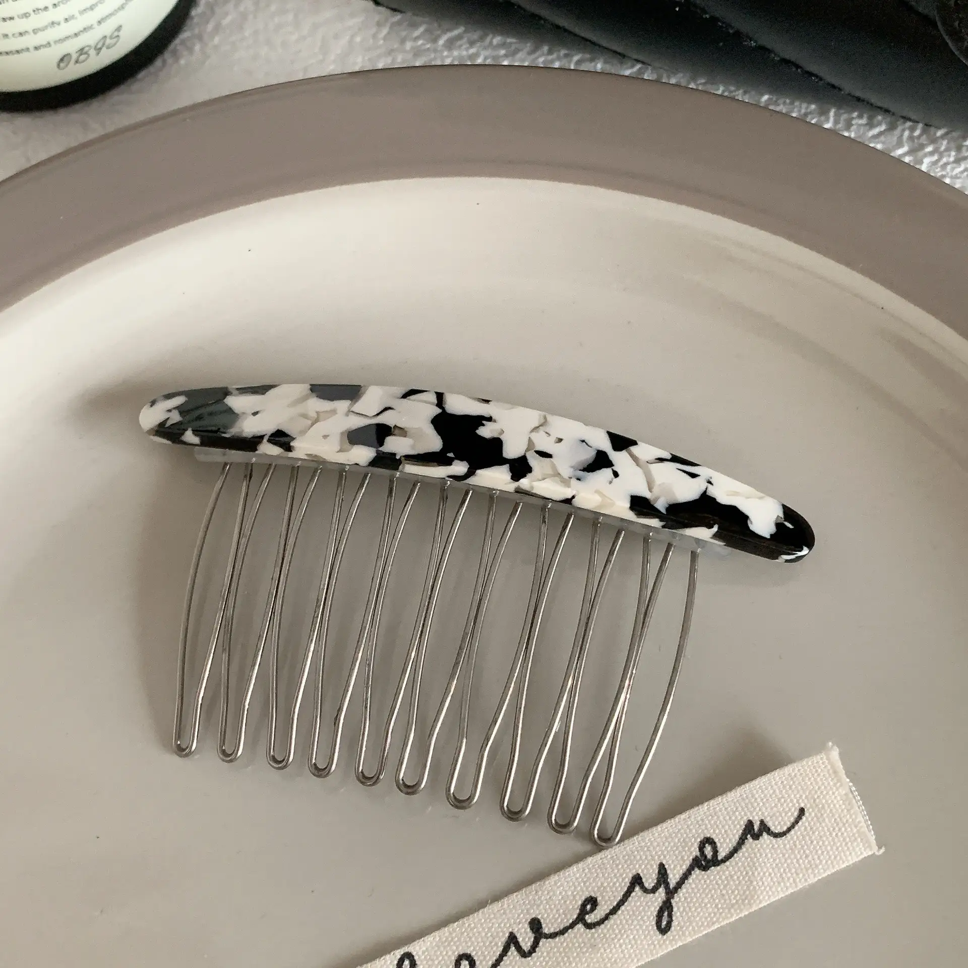 South Korea New Elegant Plaid Bangs Hairpin - Image 4
