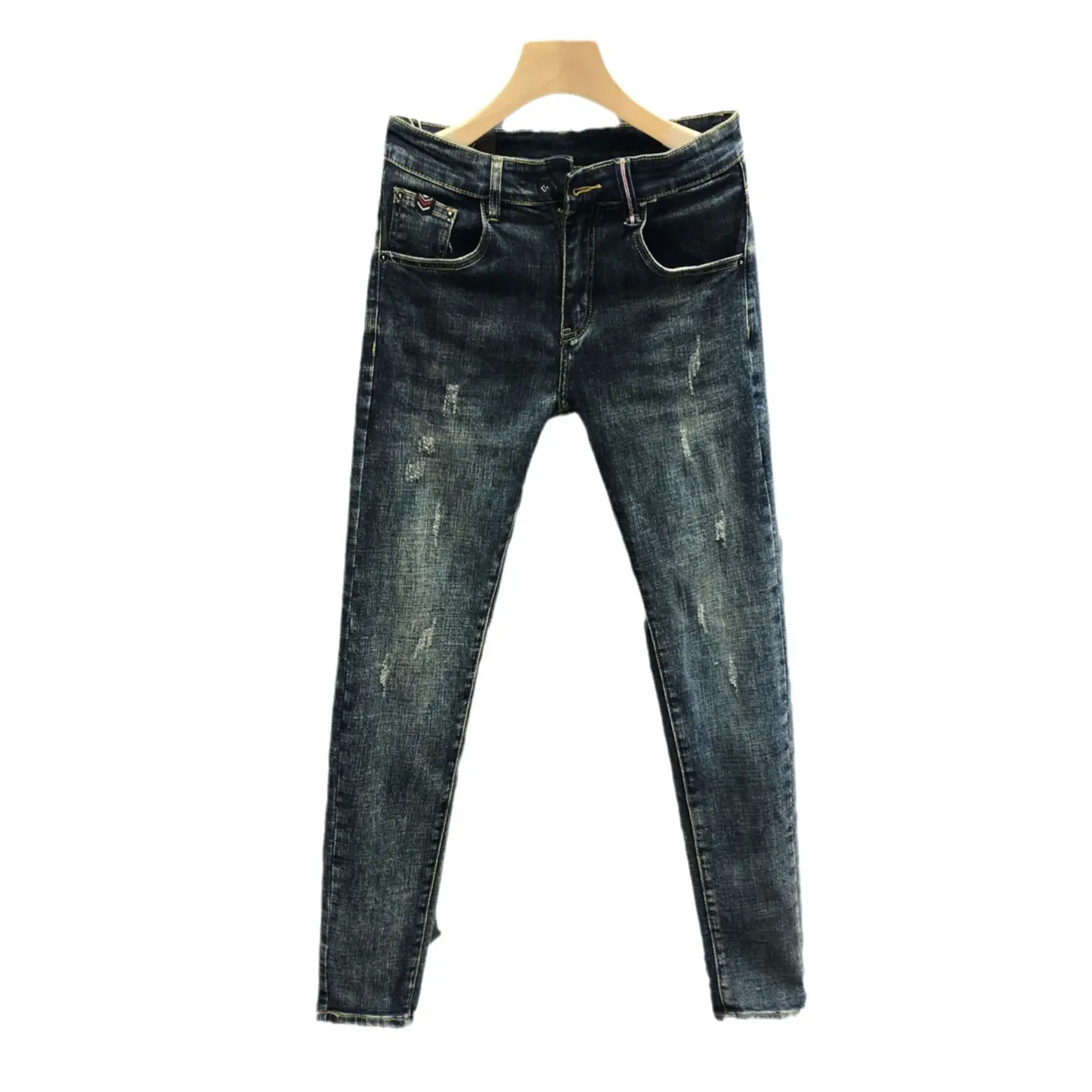 Men Slim Fit Blue Denim Jeans 2024 Trendy - Image 6