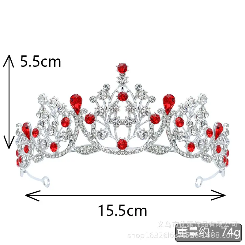 Cross-Country Bridal Crown with Drop Diamonds for Girls
