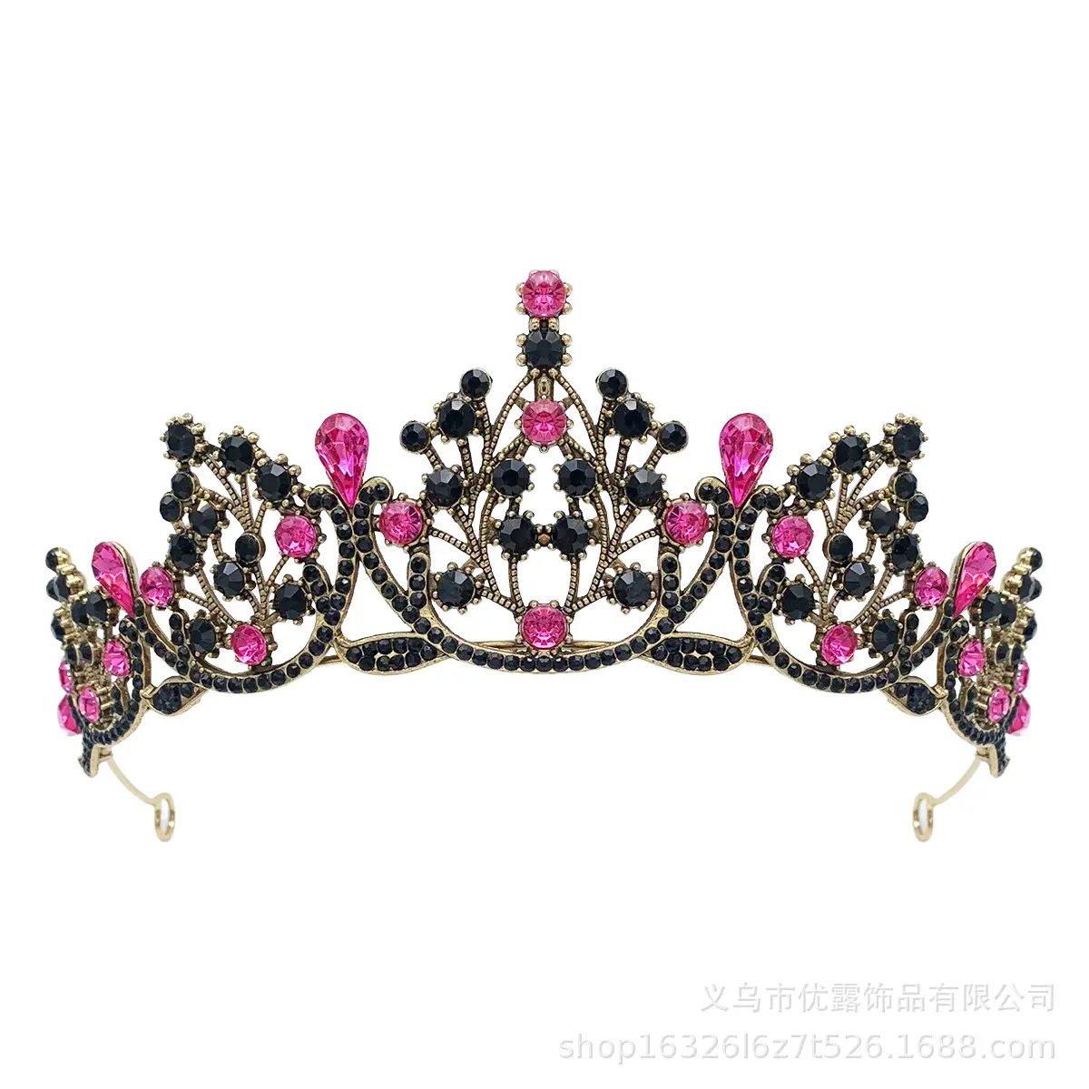 Cross-Country Bridal Crown with Drop Diamonds for Girls