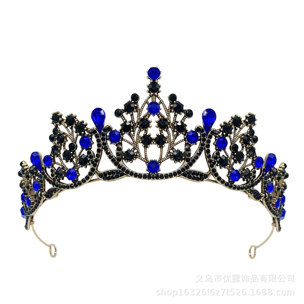 Cross-Country Bridal Crown with Drop Diamonds for Girls — feature 13