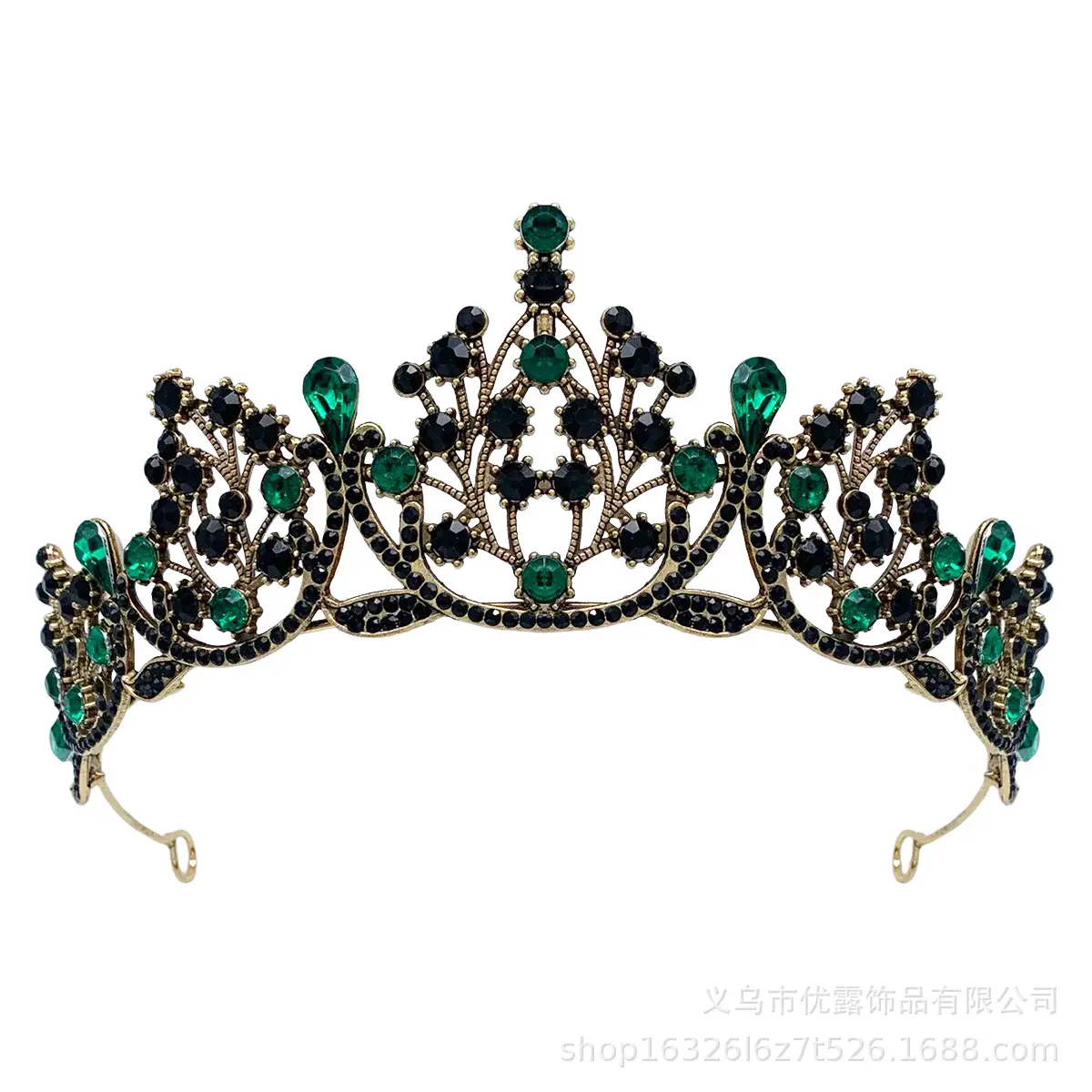 Cross-Country Bridal Crown with Drop Diamonds for Girls — feature 14