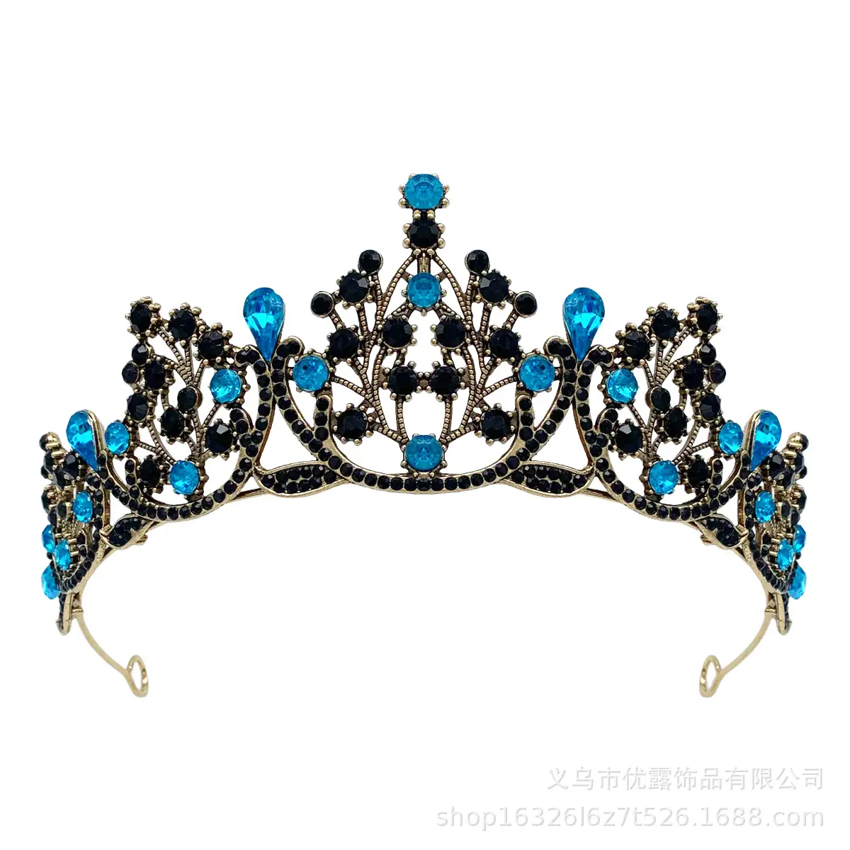 Cross-Country Bridal Crown with Drop Diamonds for Girls — feature 15