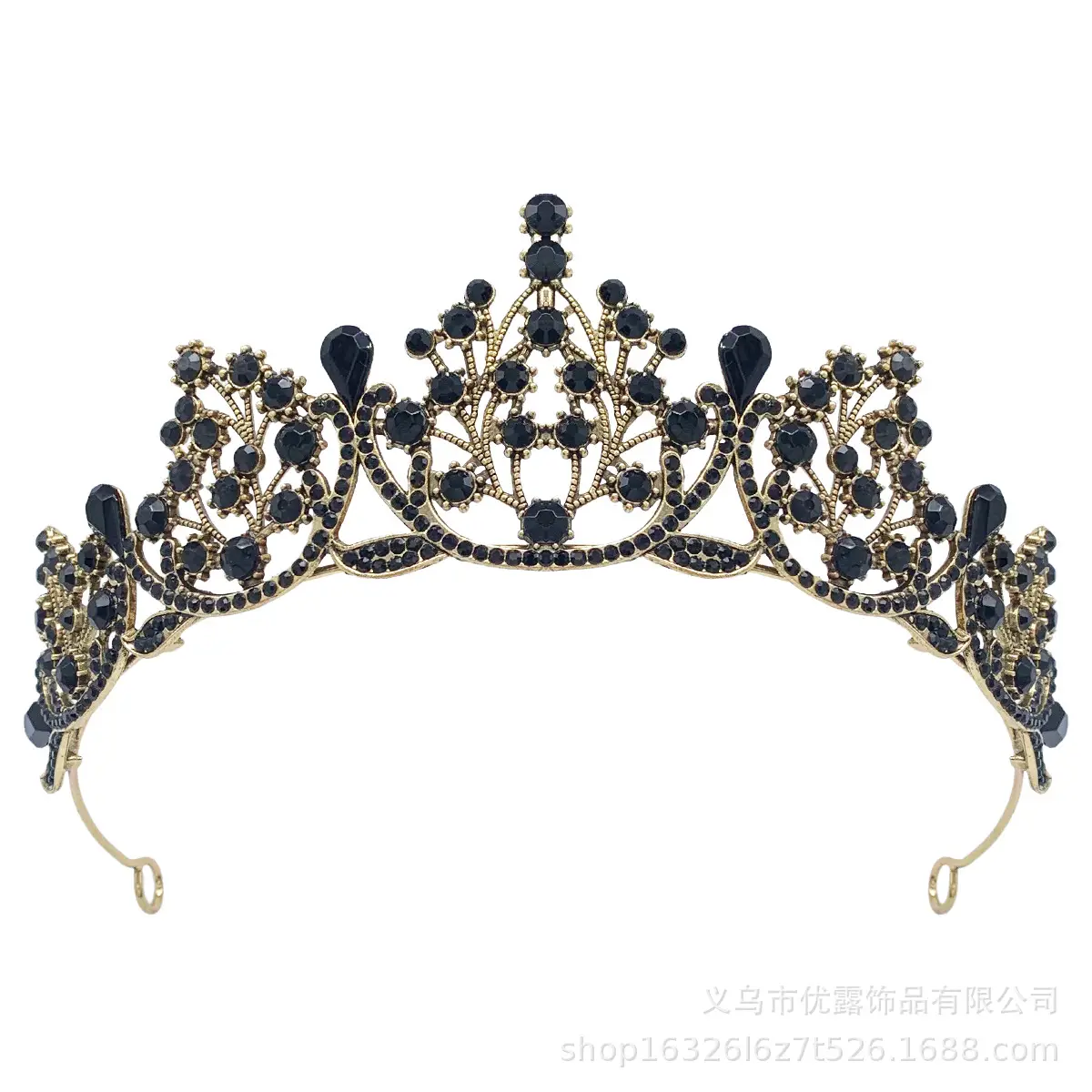 Cross-Country Bridal Crown with Drop Diamonds for Girls — feature 19