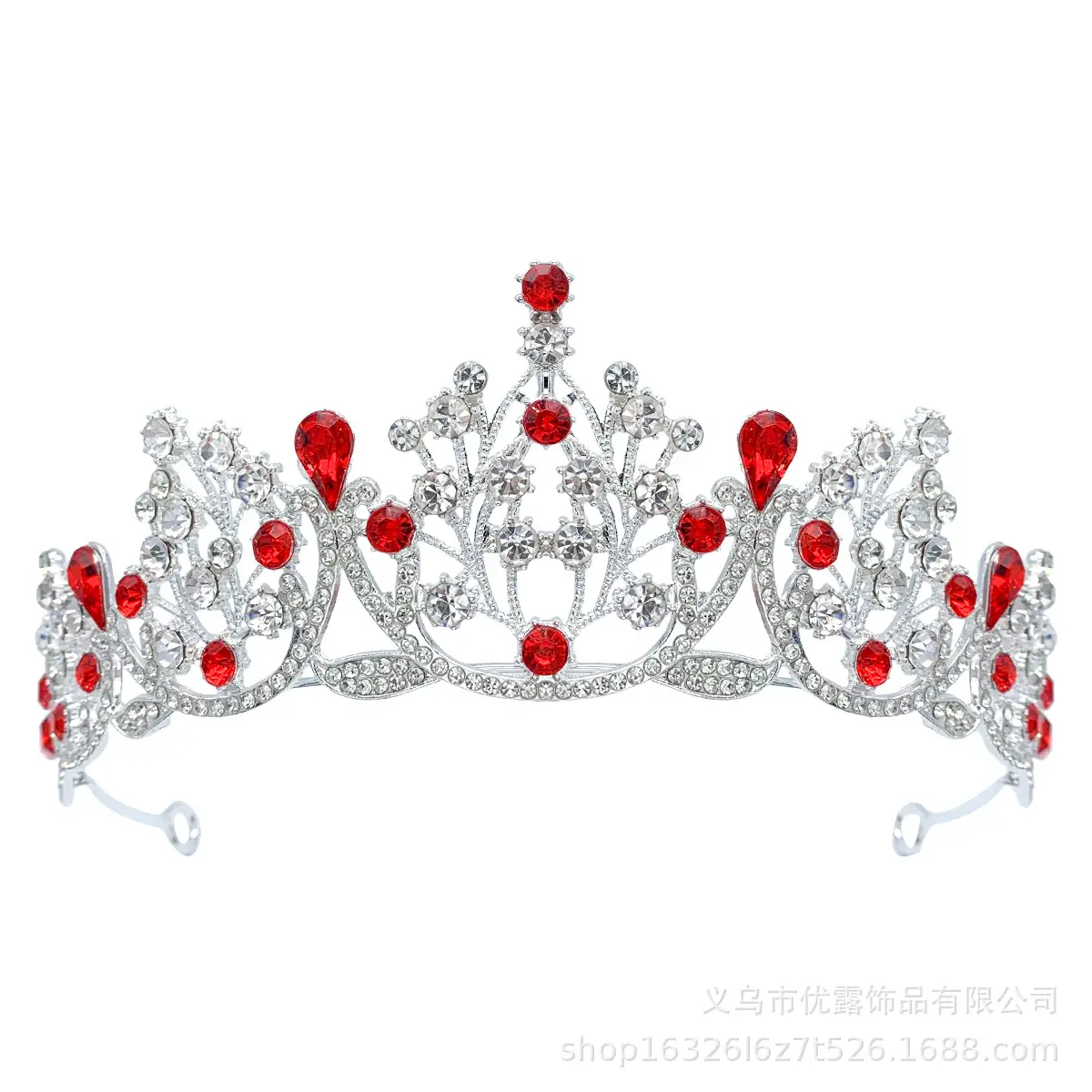 Cross-Country Bridal Crown with Drop Diamonds for Girls