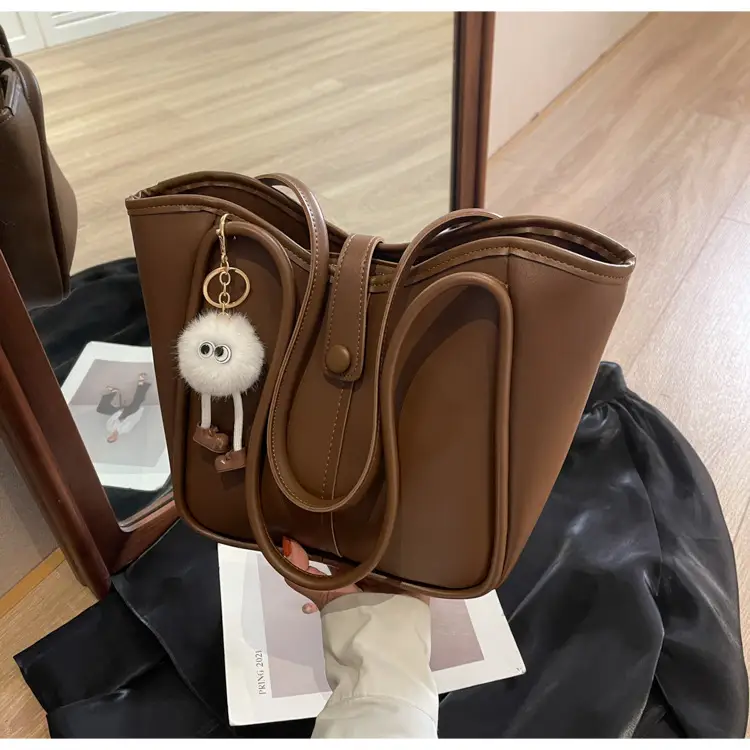 Women's Cream White Tote Bag with Owl Charm — feature 22