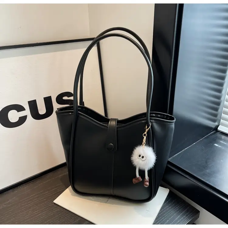 Women's Cream White Tote Bag with Owl Charm — feature 26
