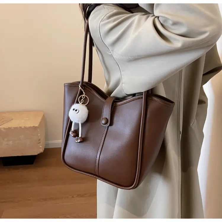 Women's Cream White Tote Bag with Owl Charm — feature 30